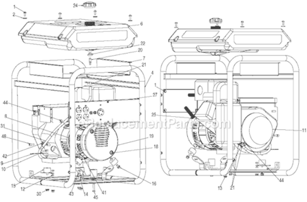 Part Location Diagram of D26800 Porter Cable Screw .313-18X2.00 H